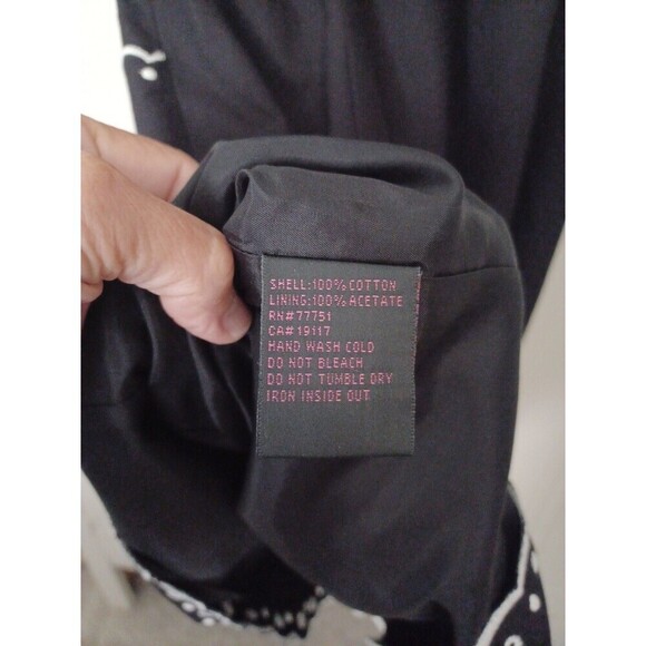 Betsey Johnson embroidered mini dress 4 black white flowers fitted preppy party - Picture 7 of 7